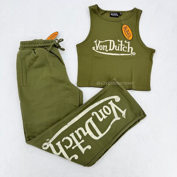 Von Dutch Pants - Von Dutch Tank Top & Jogger Set (Size S)
